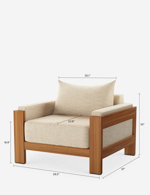 Sanford Outdoor Teak Accent Chair : Natural