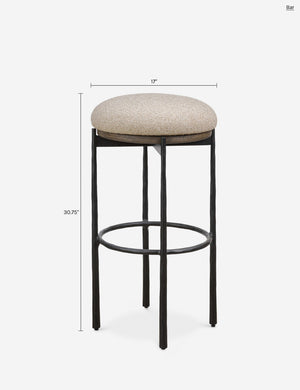 Matthams Bar and Counter Swivel Stool : Flax / Counter
