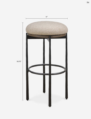 Matthams Bar and Counter Swivel Stool : Flax / Counter