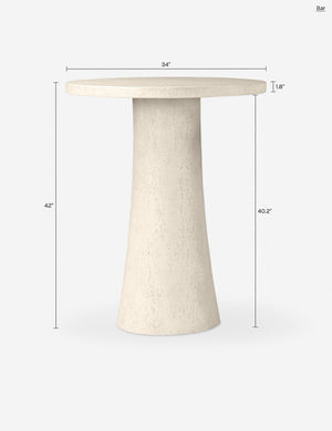 Calais Outdoor Round Bar Table : Ivory / Bar