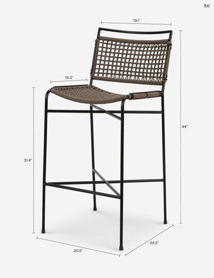 Trysta Outdoor Bar and Counter Stool : Black / Bar