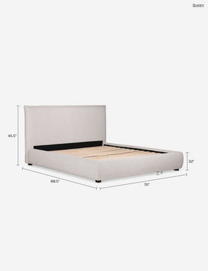 Cambria Platform Bed : Light Gray Linen Weave / King / 45.5