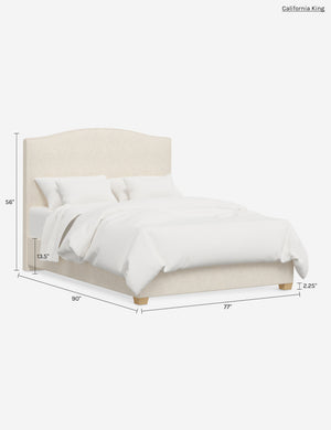 Maria Platform Bed : Talc Linen / Twin