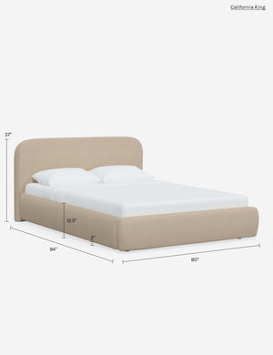 Dimensions on the california king sized Nabiha platform bed