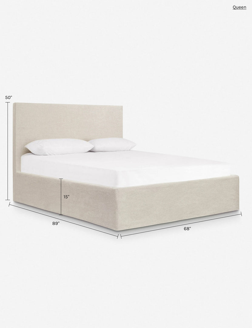 #size::queen #color::natural #color::flax #color::mushroom