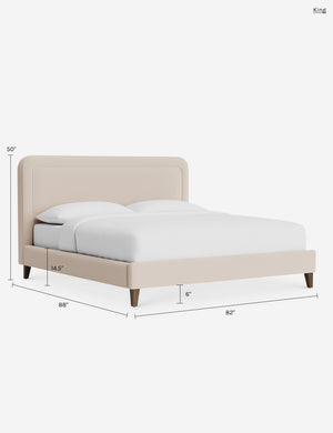 Scottie Bed : Sky Blue Classic Velvet / Twin / Chestnut