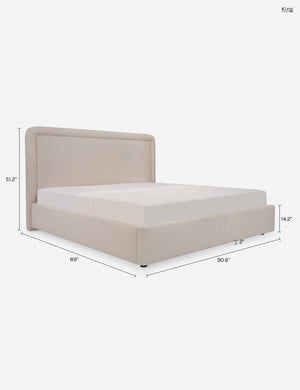 Simon Storage Bed : Beige / Queen