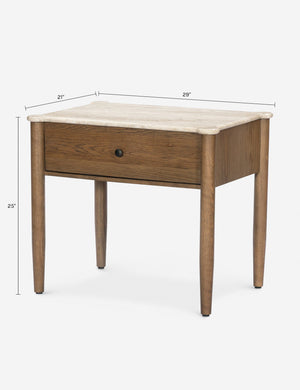 Doone Nightstand : Brown Oak