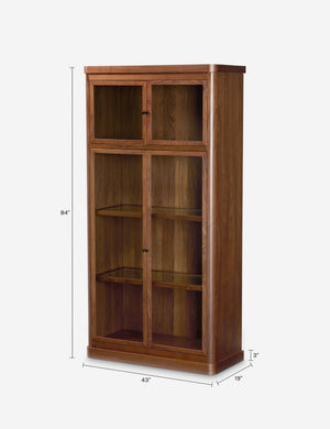 Gleason Curio Cabinet by Amber Lewis x Four Hands : Dark Brown Walnut