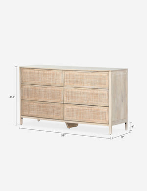 Hannah 6-Drawer Dresser : Russet