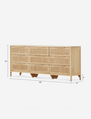 Hannah 9-Drawer Dresser : Black and Black