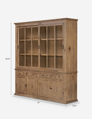 Harding Curio Cabinet by Amber Lewis x Four Hands : Weathered Oak