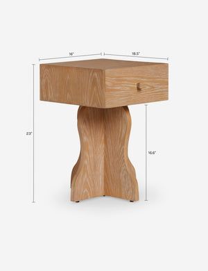 Hourglass Nightstand by Sarah Sherman Samuel : Cerused White Oak