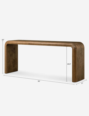 Kristoffer Console Table : Natural Burl