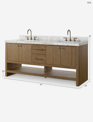 Laurenson Bath Vanity : Black / 72
