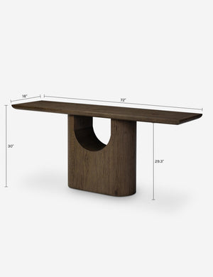 Leda Console Table : Brown Oak