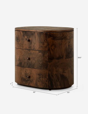 Raisa Nightstand by Amber Lewis x Four Hands : Walnut Burl