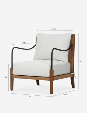 Andover Outdoor Accent Chair by Amber Lewis x Four Hands : Alessi Linen