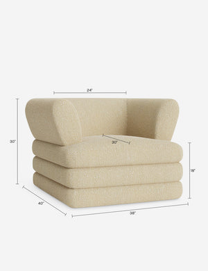 Babs Accent Chair by Sarah Sherman Samuel : Brown Basket Boucle