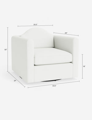 Bernadette Swivel Chair by Sarah Sherman Samuel : Apricot Mini Corduroy
