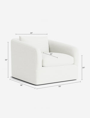 Cleary Swivel Chair : Cognac Velvet