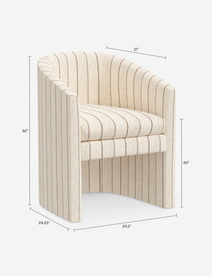 Enfield Slope Arm Dining Chair : Ivory Basket Boucle