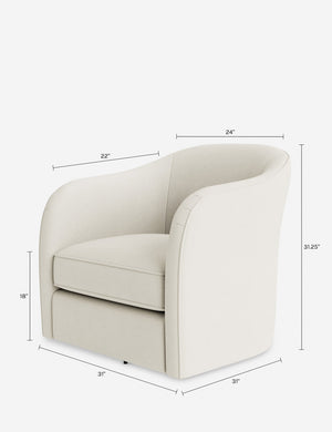 Faro Swivel Chair by DISC Interiors : Blush Luxe Boucle
