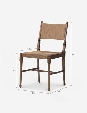 Fayth Dining Chair by Amber Lewis x Four Hands : Antique Walnut and Natural