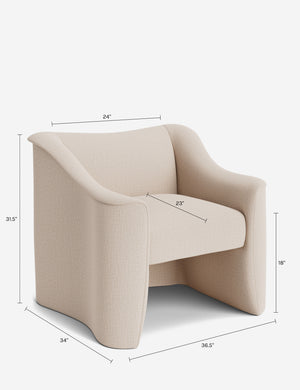 Greda Accent Chair by Élan Byrd : Apricot Mini Corduroy