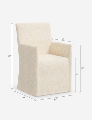 Haddan Slipcover Dining Arm Chair : Olive Grid