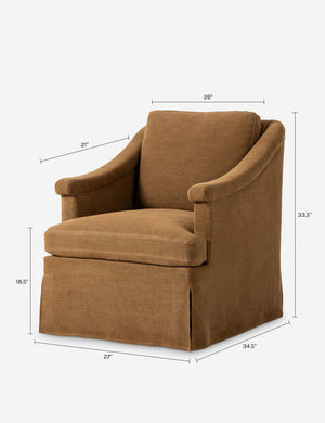 Joplin Swivel Chair by Amber Lewis x Four Hands : Broadway Gilt