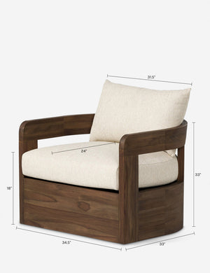 Kade Outdoor Swivel Chair : Beige