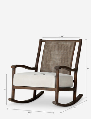 Ladner Outdoor Rocking Chair : Cream