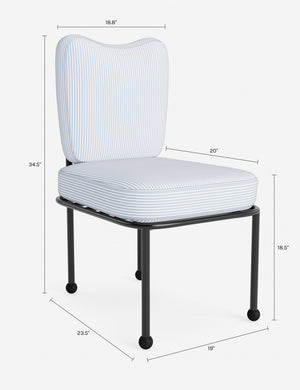 Lanata Outdoor Dining Chair : Green Stripe