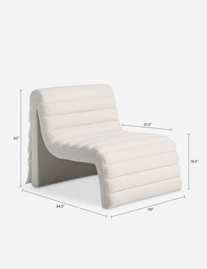 Leon Accent Chair by Carly Cushnie : Ivory Boucle