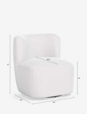 Lois Swivel Chair : Apricot Mini Corduroy