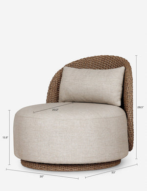Orlo Outdoor Swivel Chair : Natural