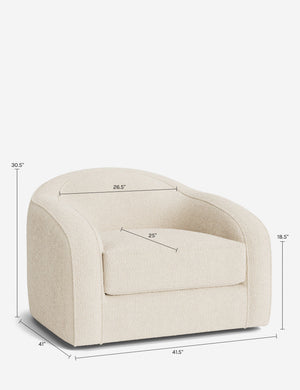 Shaw Accent Chair : Talc Performance Linen