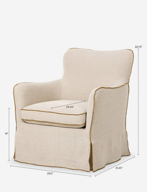 Toni Slipcover Swivel Chair : Ochre