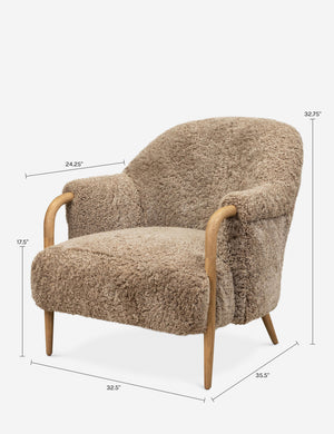 Webber Accent Chair by Amber Lewis x Four Hands : Taupe Shearling