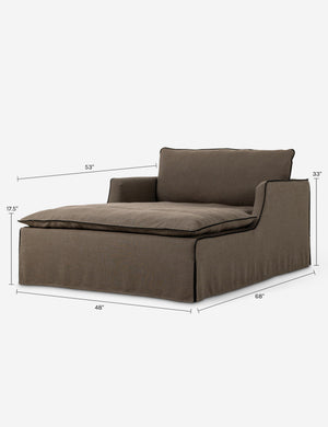 Hampton Slipcover Chaise : Brown