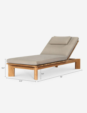 Helsig Outdoor Chaise : Taupe