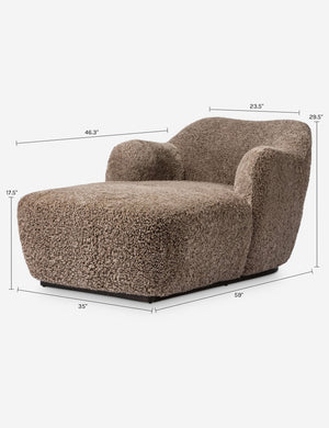 Selkie Chaise : Taupe Shearling