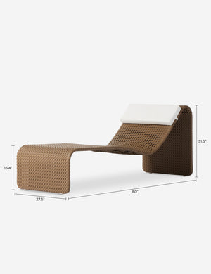 Simi Outdoor Chaise : Light Brown