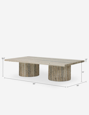 Capucine Coffee Table : Travertine