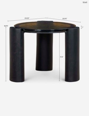 Carlin Round Nesting Coffee Table : Amber Glass / Large