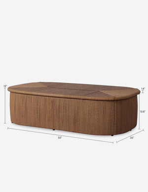 Duvall Outdoor Coffee Table : Natural