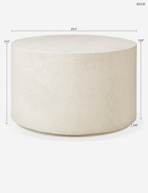 Fields Round Coffee Table : Ivory / 23.5