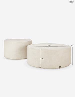 Fields Round Coffee Table : Ivory / 23.5
