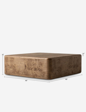 Howard Square Coffee Table : Natural Burl